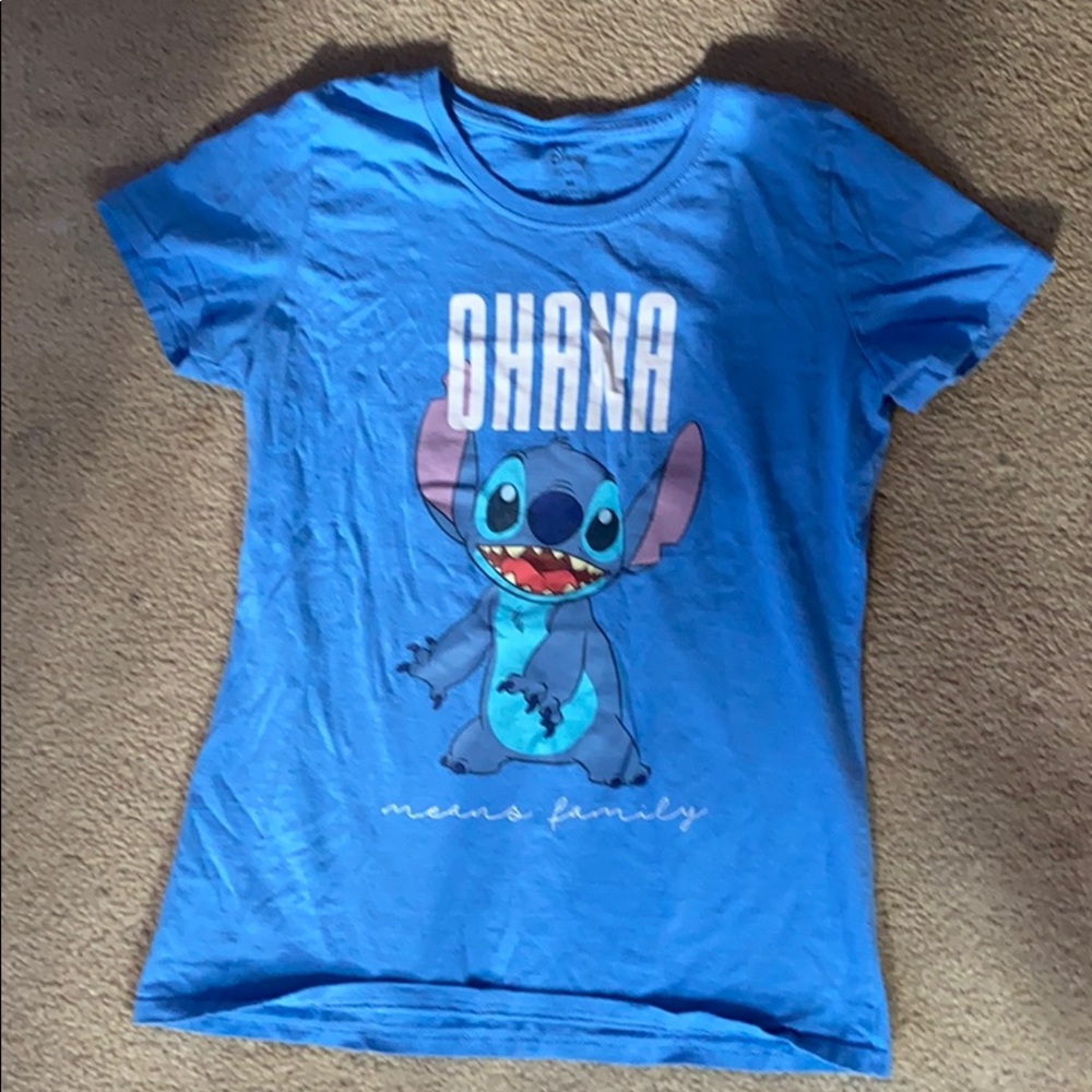 Disney blue short tee with Stitch